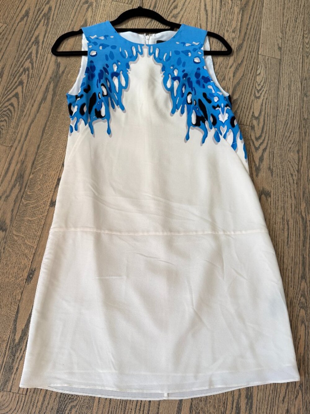 Tibi Coral-Multi Silk Dress in Blue - Size 2